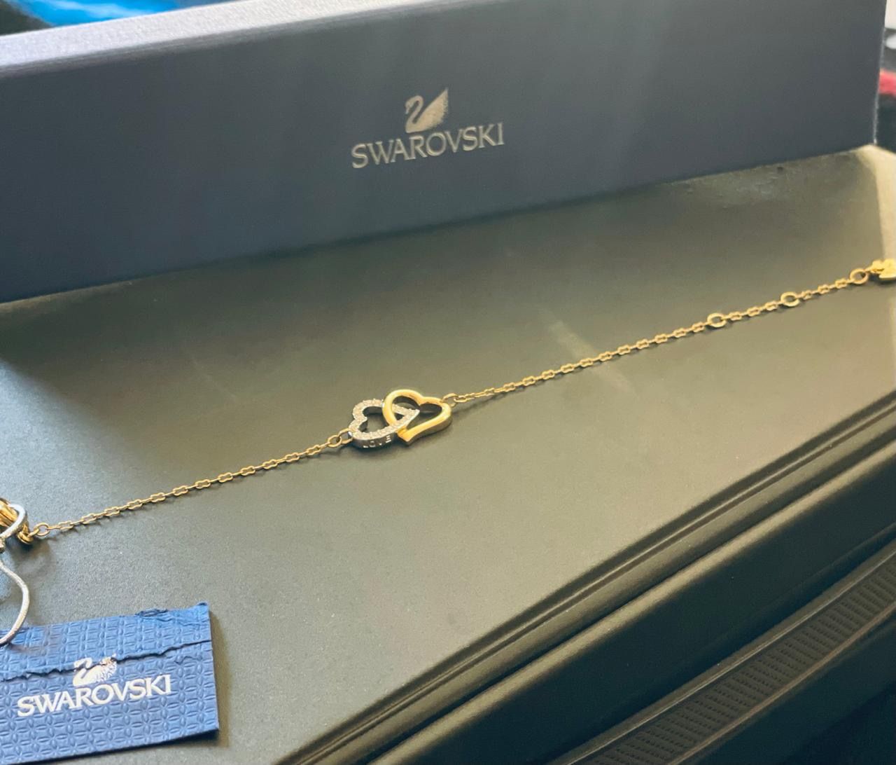 Swarovski Two Hearts Bracelet