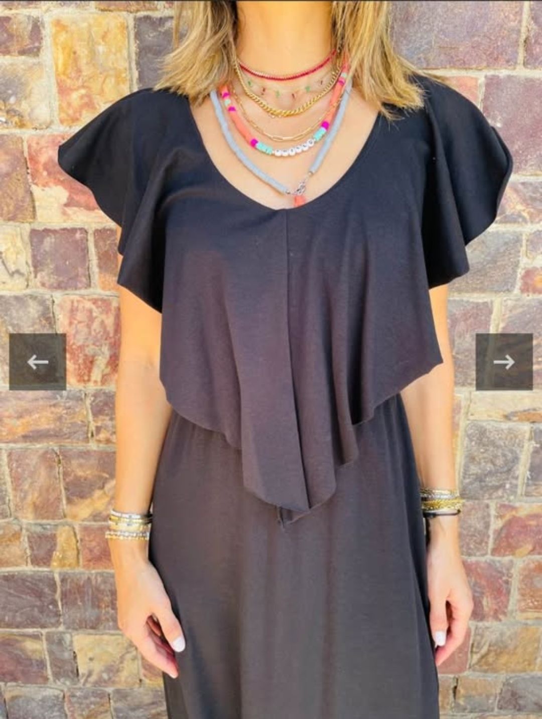 Frillu Black maxi dress