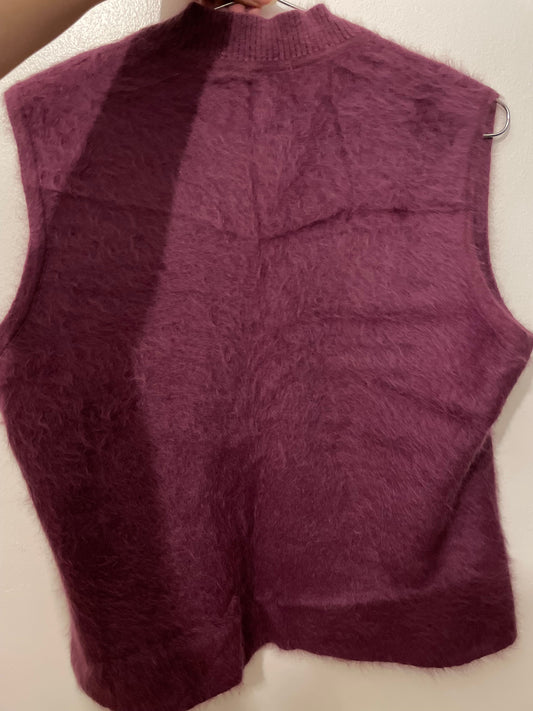 ANGOROYAL Sleeveless Cardigan