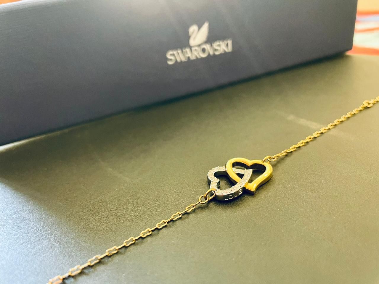 Swarovski Two Hearts Bracelet