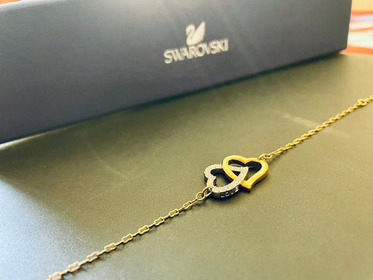 Swarovski Two Hearts Bracelet